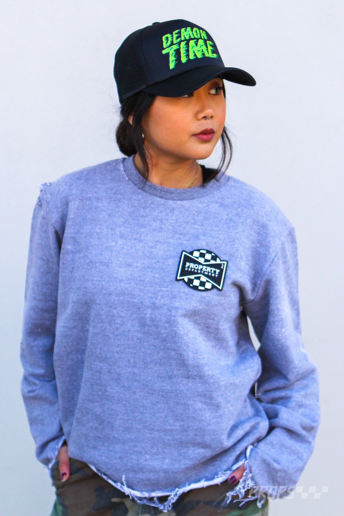 1/1 Property Dept Jersey Crew Neck - Heather Grey - Men's Medium