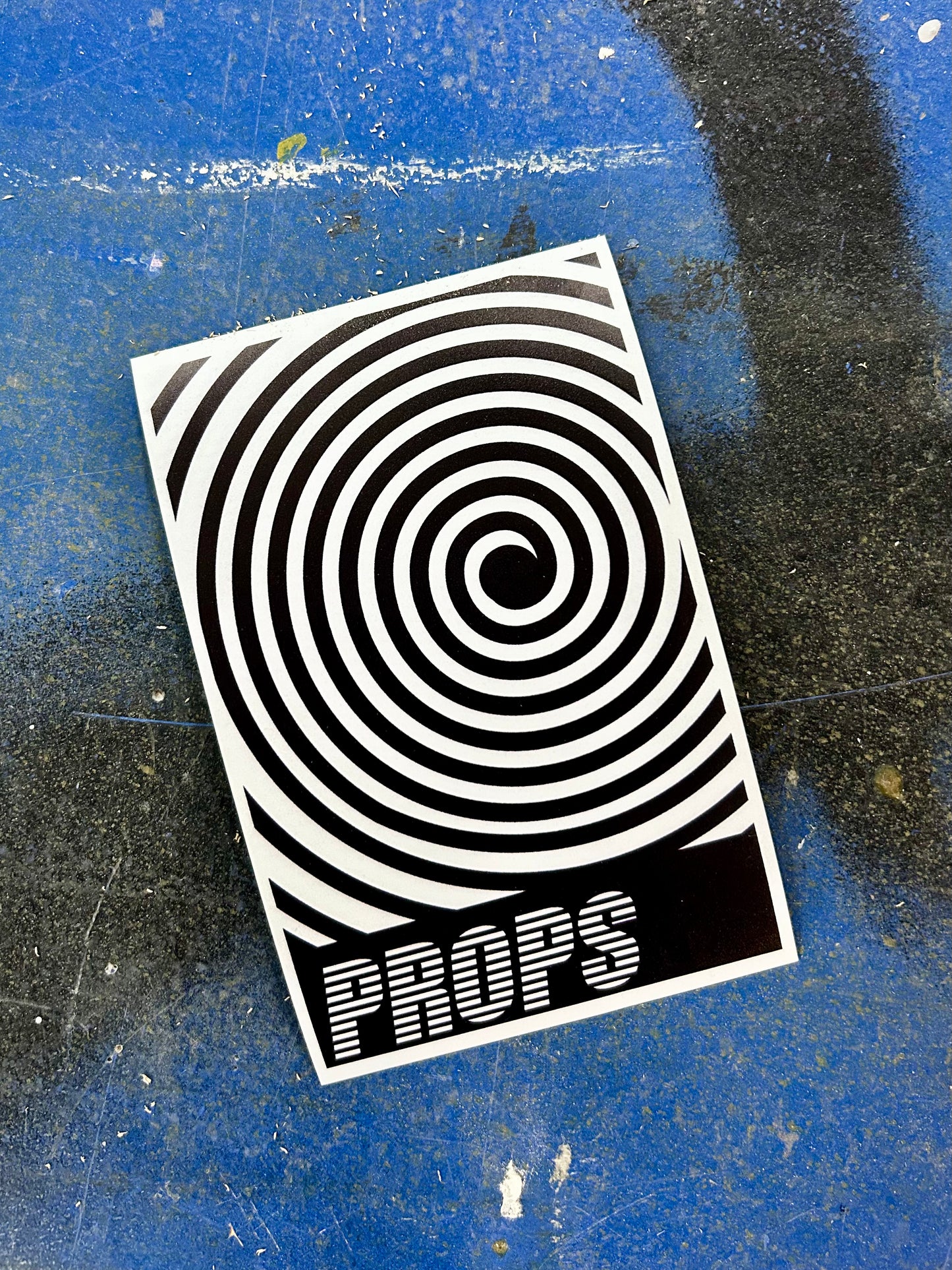 Props Black & White Spiral Sticker