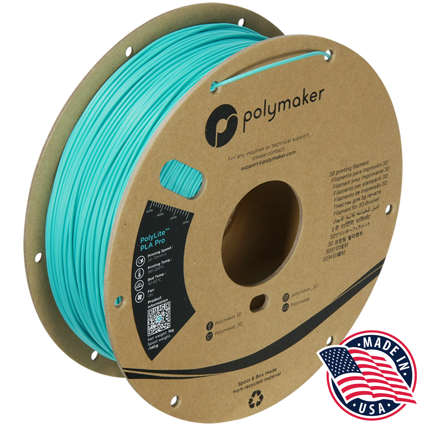 Polymaker PolyLite™ PLA Pro – 1.75mm, 1kg Spool