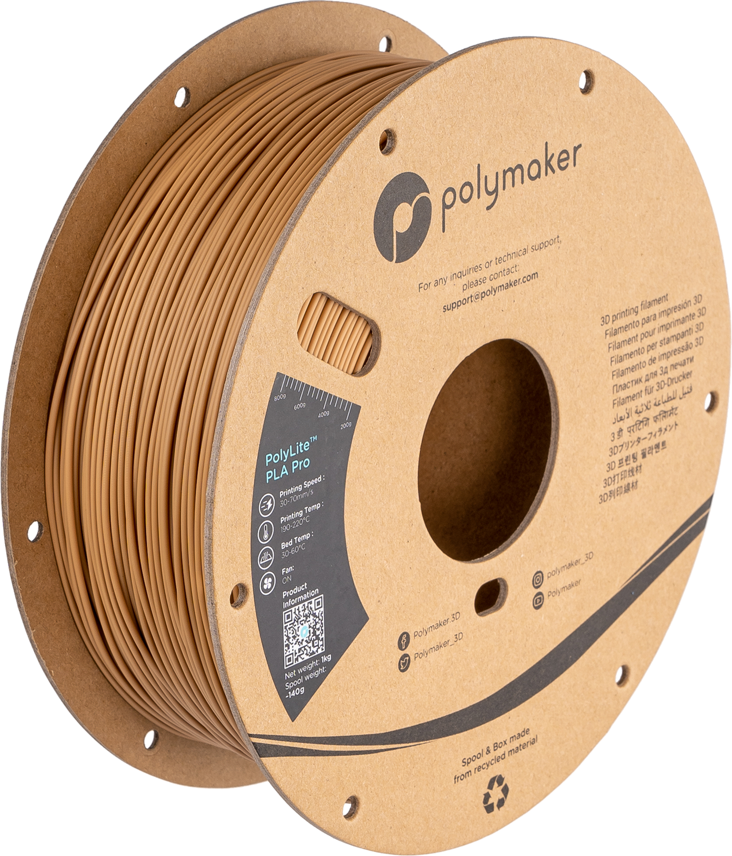 Polymaker PolyLite™ PLA Pro – 1.75mm, 1kg Spool