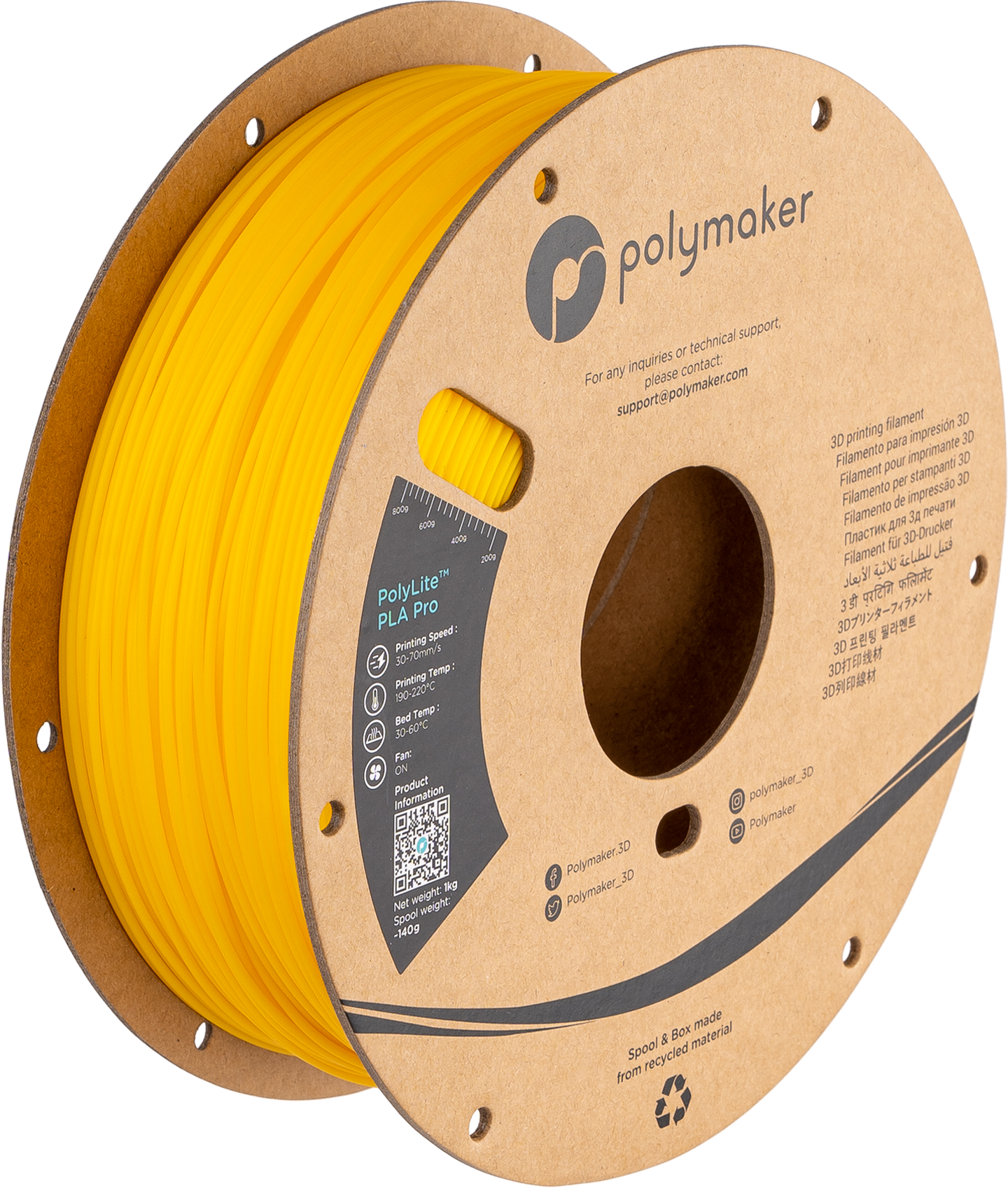 Polymaker PolyLite™ PLA Pro – 1.75mm, 1kg Spool