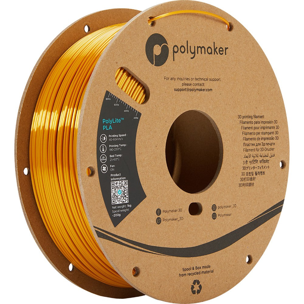 Polymaker PolyLite™ Silk PLA – 1.75mm, 1kg Spool