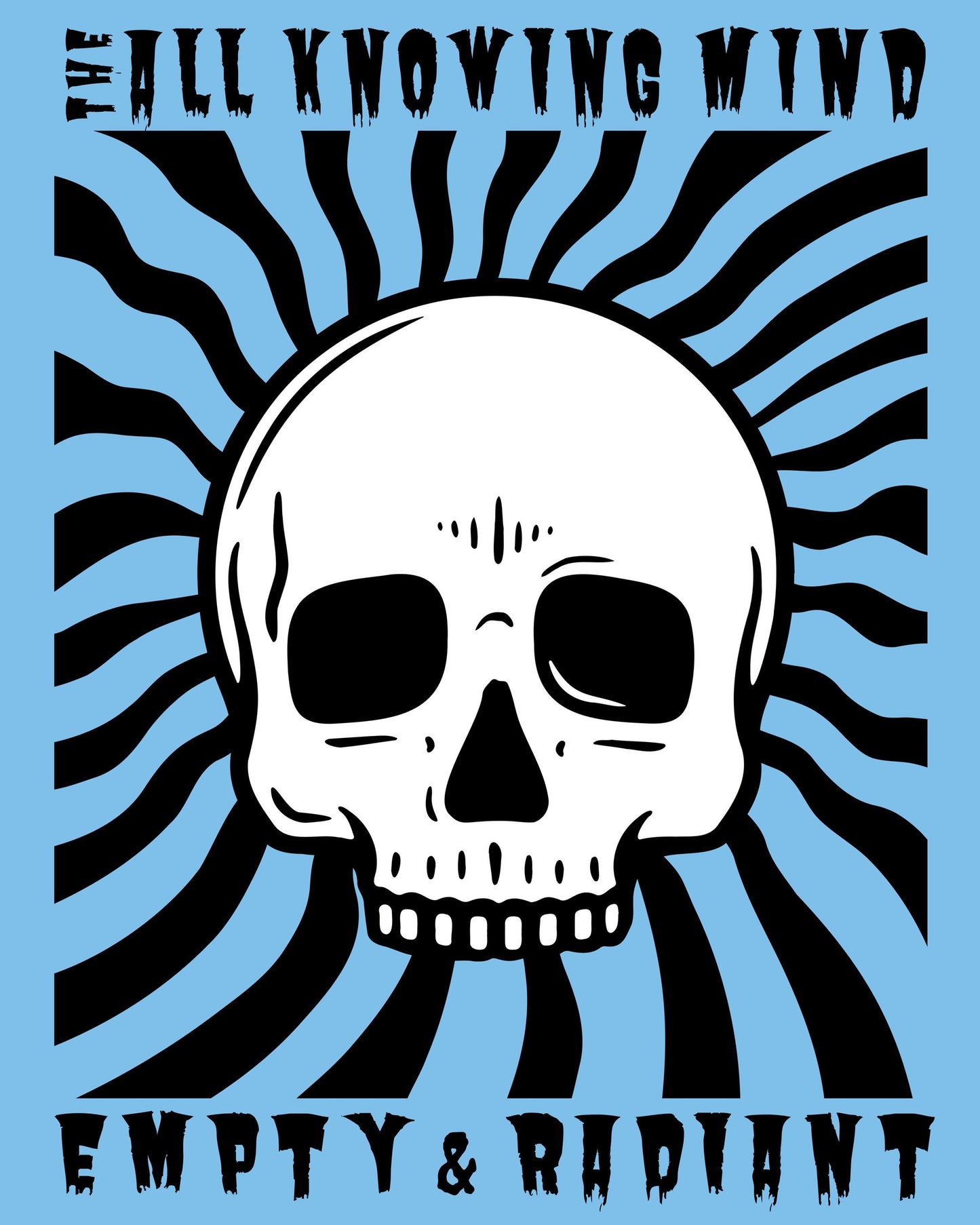 The All-Knowing Mind — “Empty & Radiant” Skull Poster | Bold Graphic Wall Art