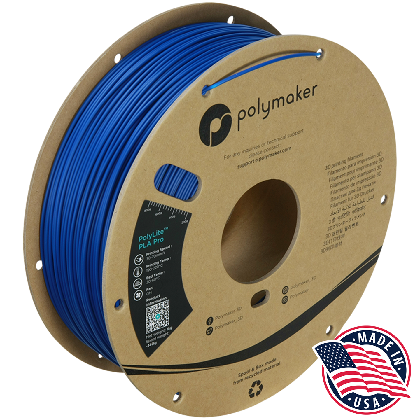 Polymaker PolyLite™ PLA Pro – 1.75mm, 1kg Spool