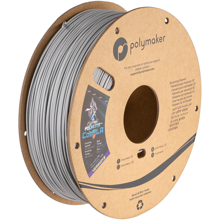 Polymaker PolyLite™ CosPLA – Version A & B – 1.75mm, 1kg Spools