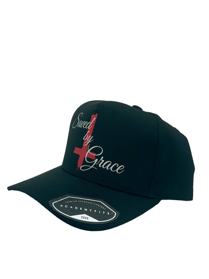 Saved by Grace Canvas Hat - Black