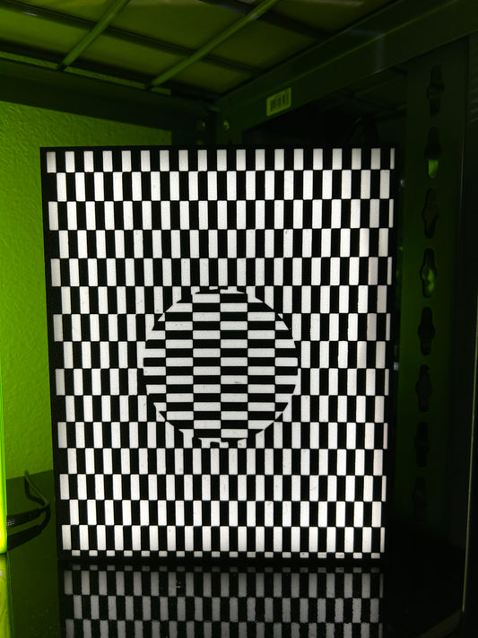 3D Printed Checkered Lightbox Lamp